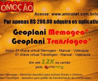Promoção Geoplani Memogeo e Transfogeo