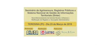 Seminário de Agrimensura, Registros Públicos e Sinter em Teresina (PI)