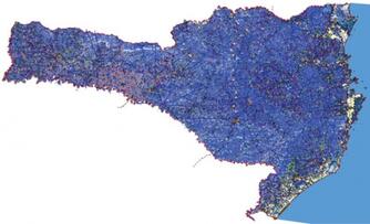 IBGE lança base cartográfica contínua de Santa Catarina na escala 1:25.000 