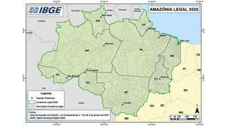 IBGE atualiza limites de municípios no mapa da Amazônia Legal 
